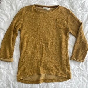 ZARA girls | mustard 3/4 sleeve top